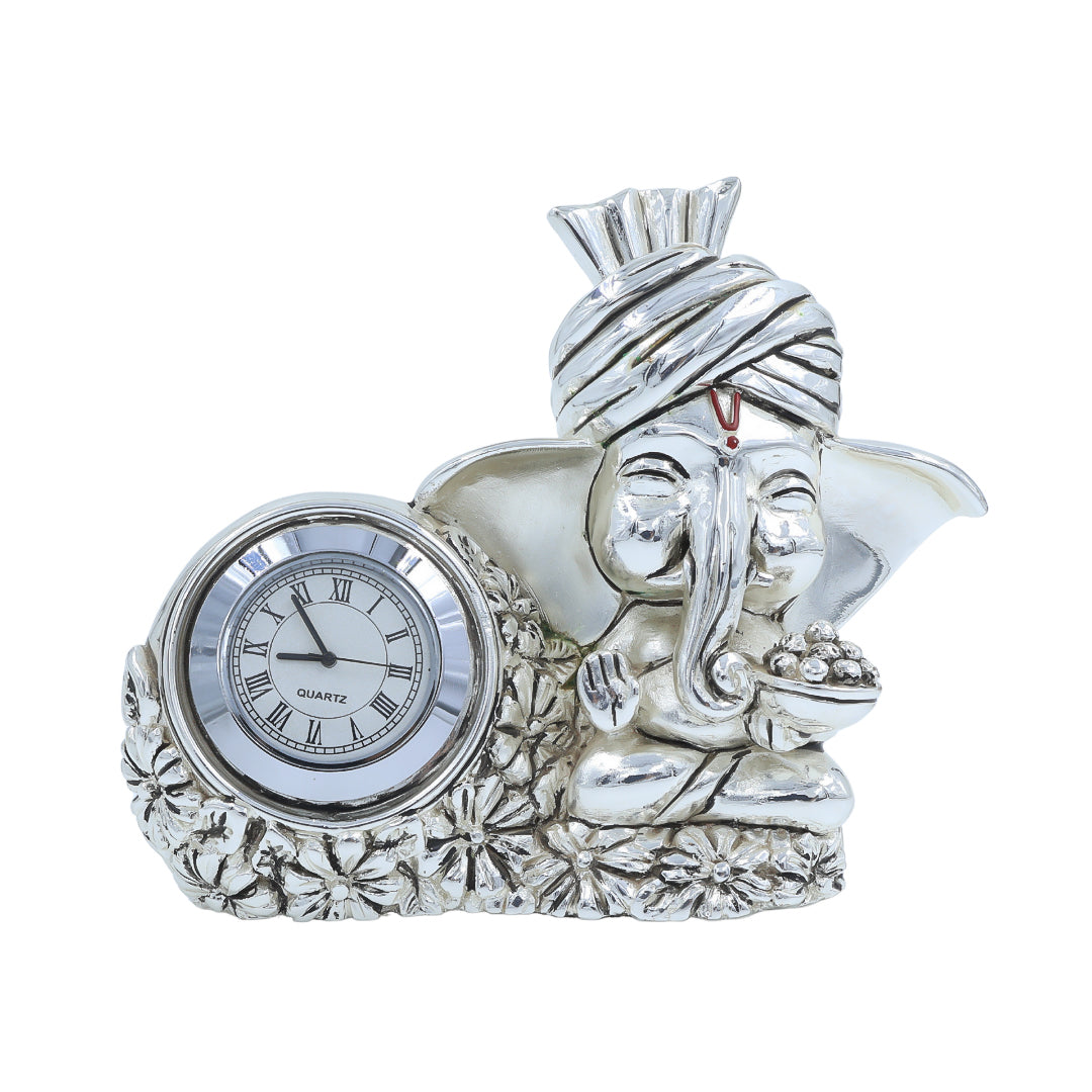 PAGDI GANESHA WITH CLOCK