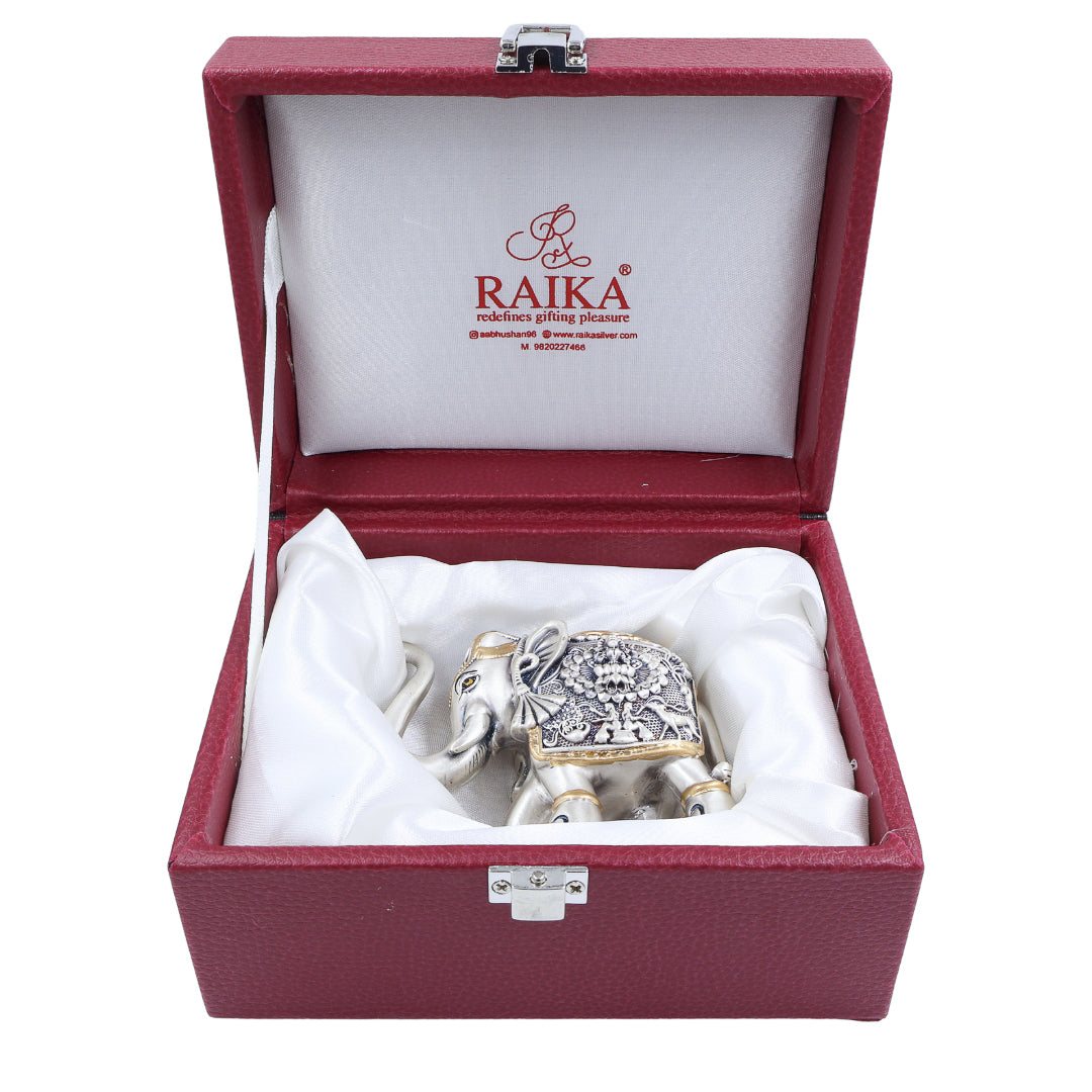 RAIKA'S SHANKH ELEPHANT SILVER ANTIQ EMERY