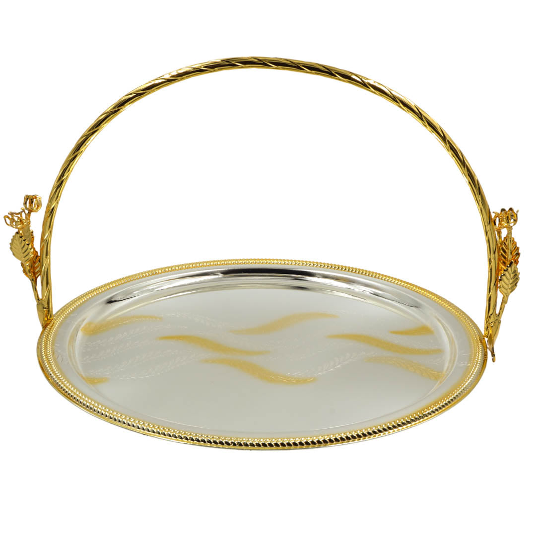 RAIKA'S ROUND TRAY - TWO TONE