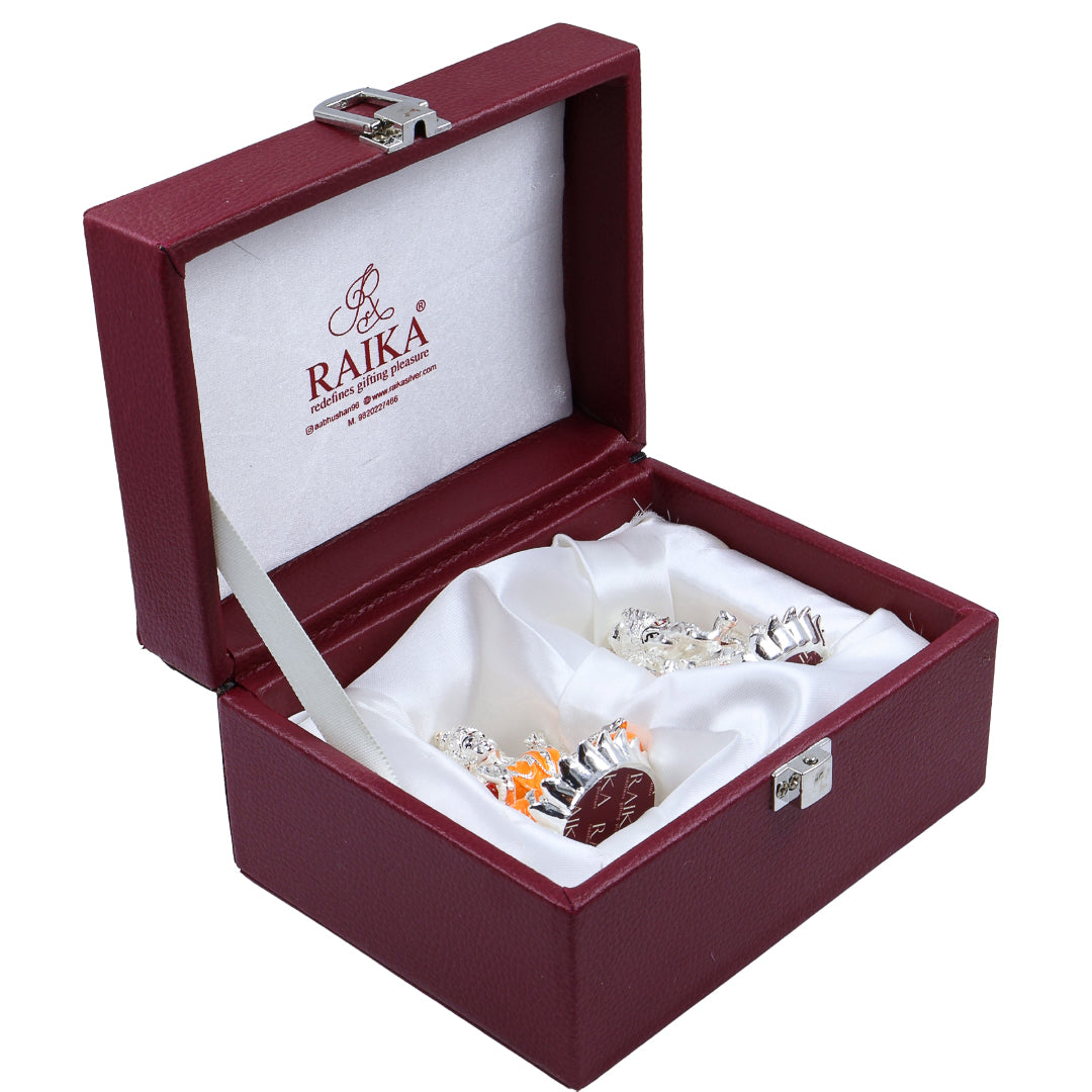 SILVER LOTUS GANESHA - LAXMI