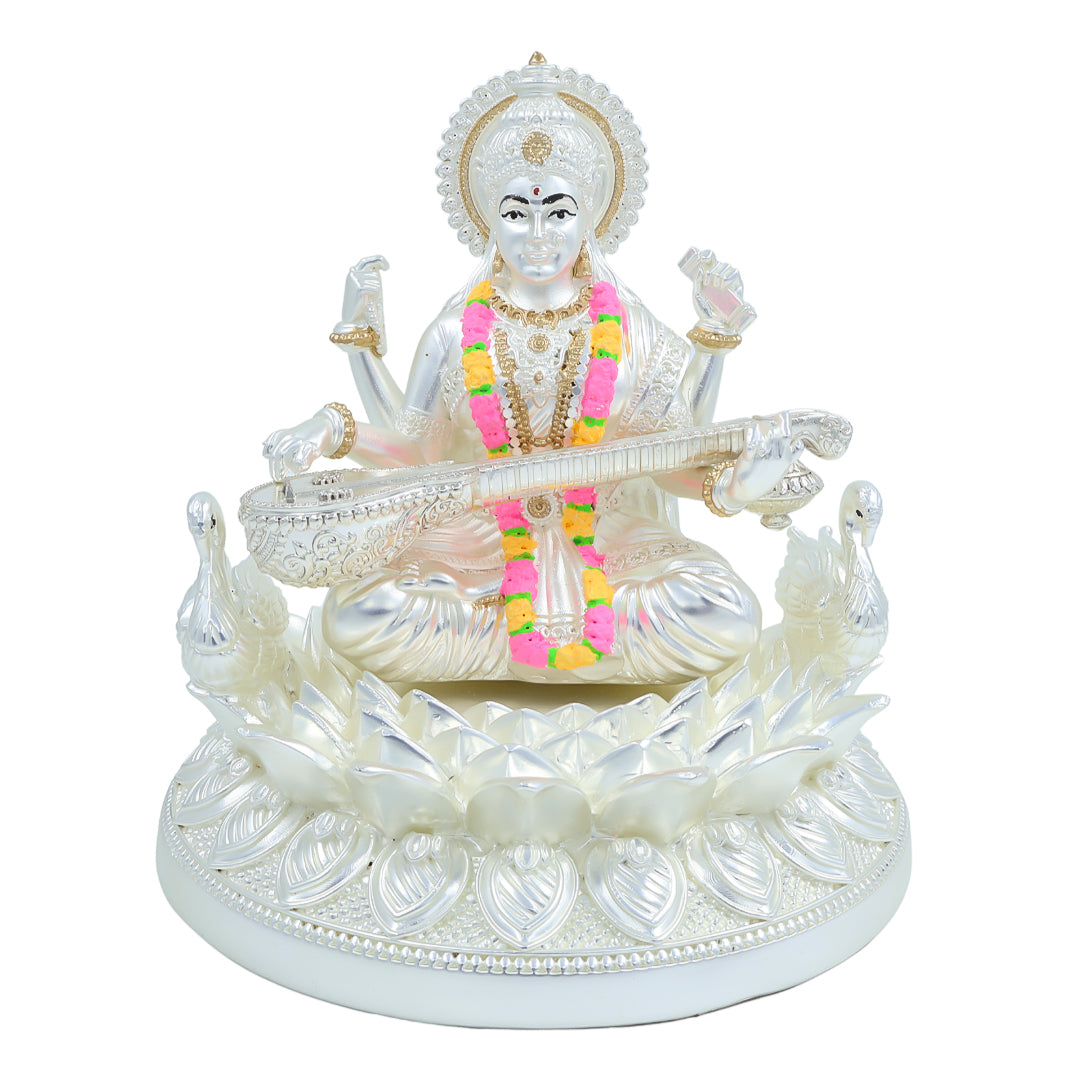 LOTUS SARASWATI | SILVER MATT
