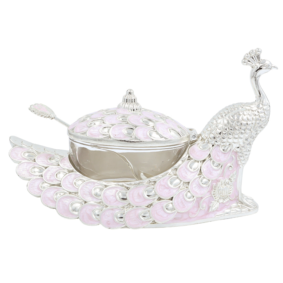 Peacock Sugar Pot Box | Lilac