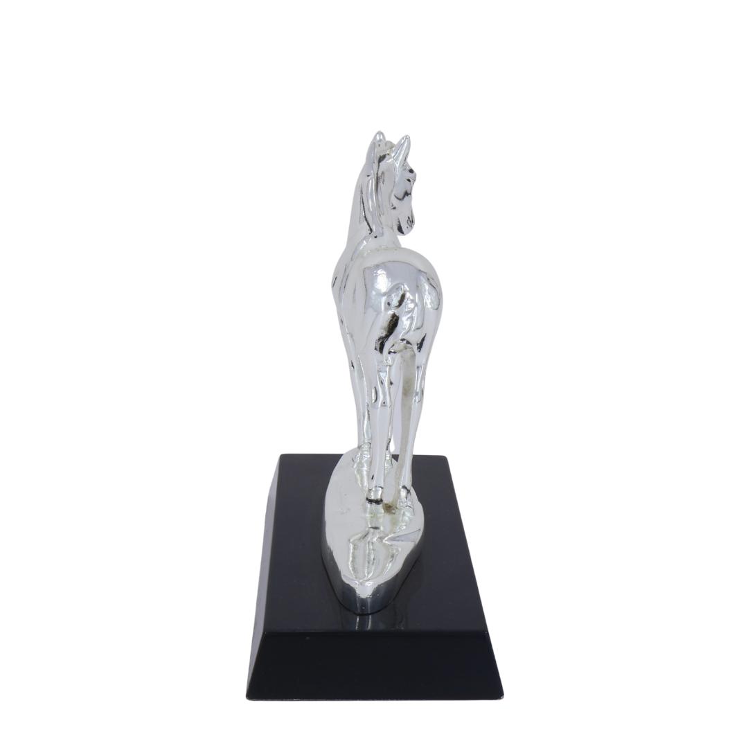 Mini Silver Plated Horse Showpiece