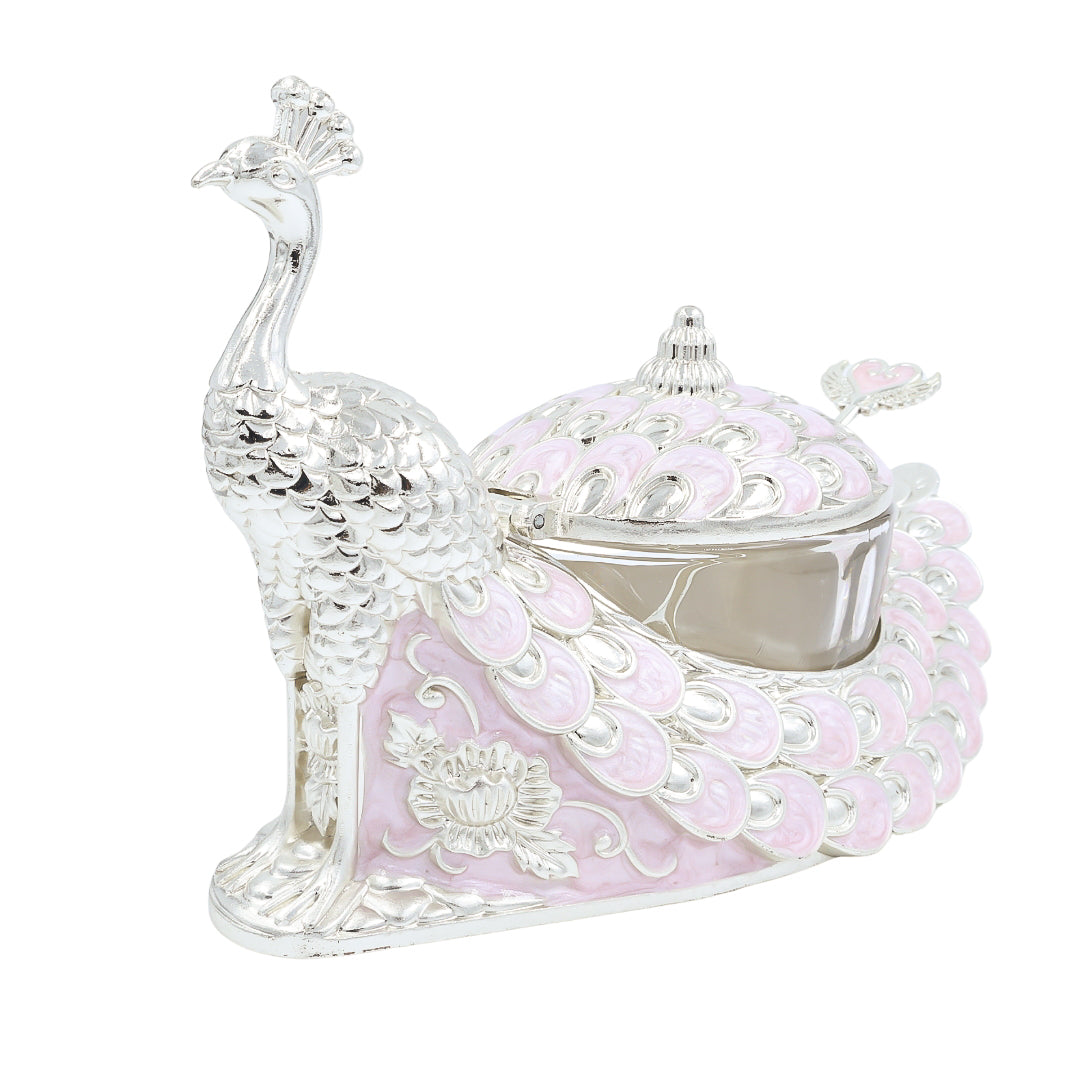 RAIKA'S PEACOCK SUGAR POT | LILAC