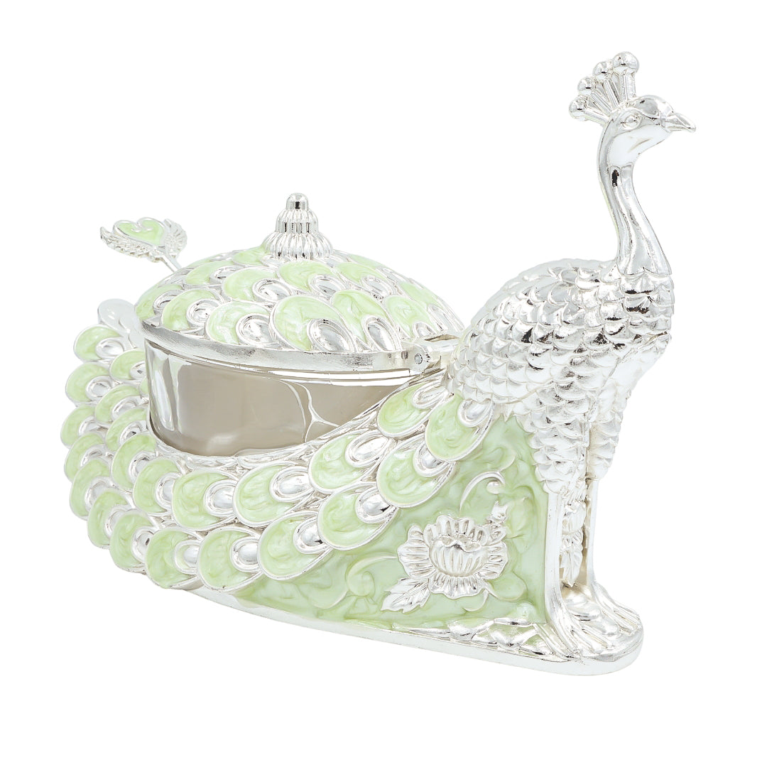 RAIKA'S PEACOCK SUGAR POT | MINT