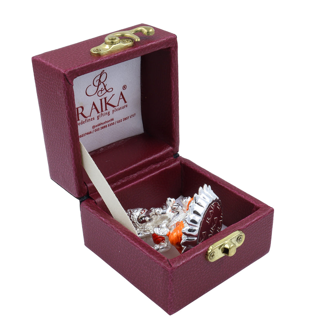 SILVER LOTUS GANESHA