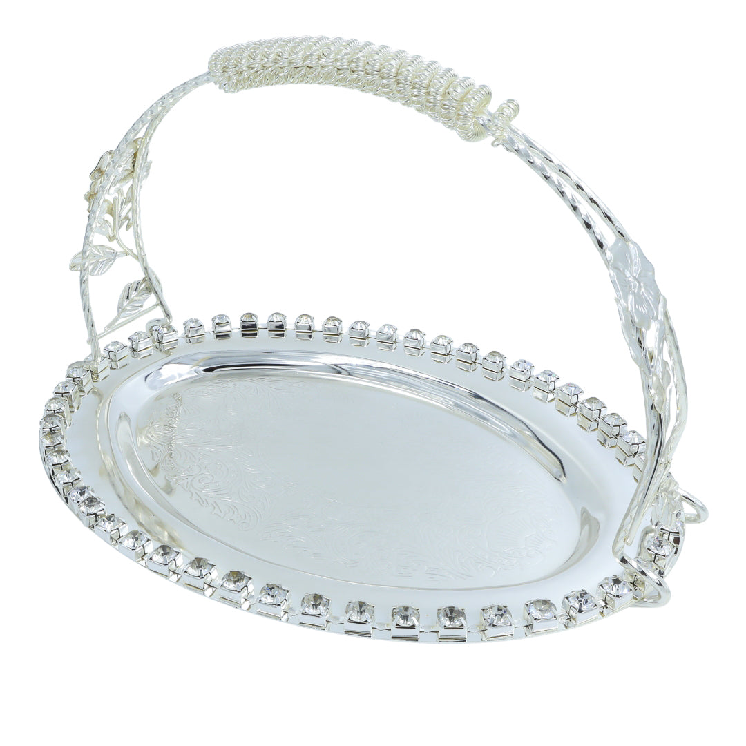Oval Studded Tray | Detachable Handle