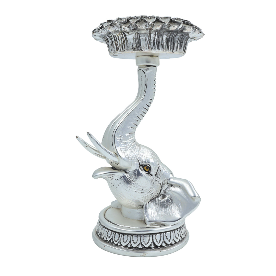 Elegant Elephant Candle Stand – Lotus Design Base