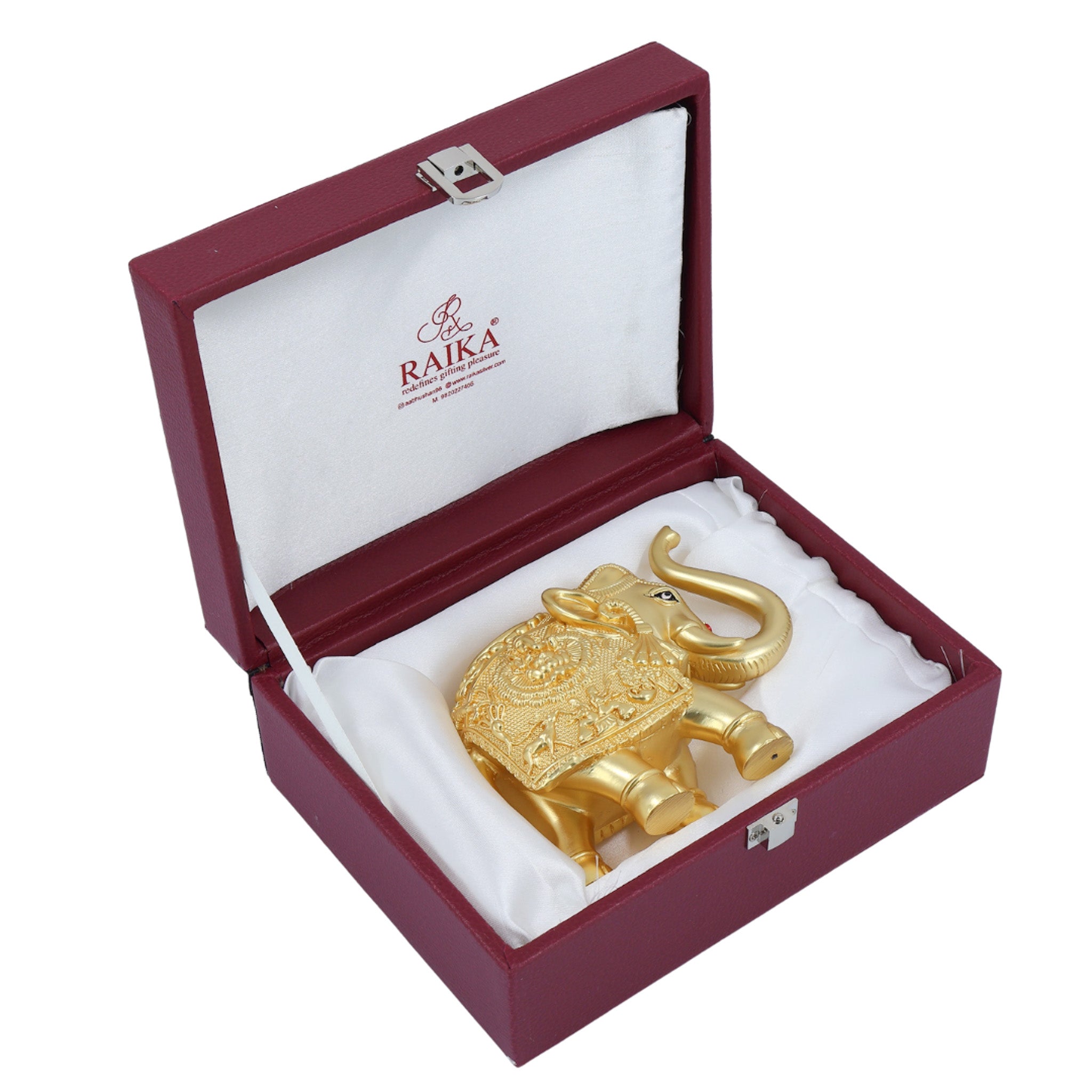 RAIKA'S SHANKH ELEPHANT UP GOLD W/P