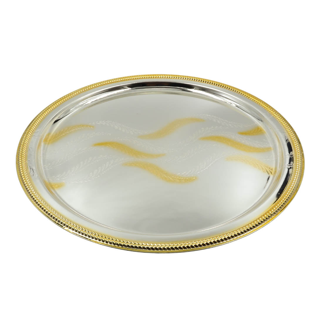 RAIKA'S ROUND TRAY - TWO TONE