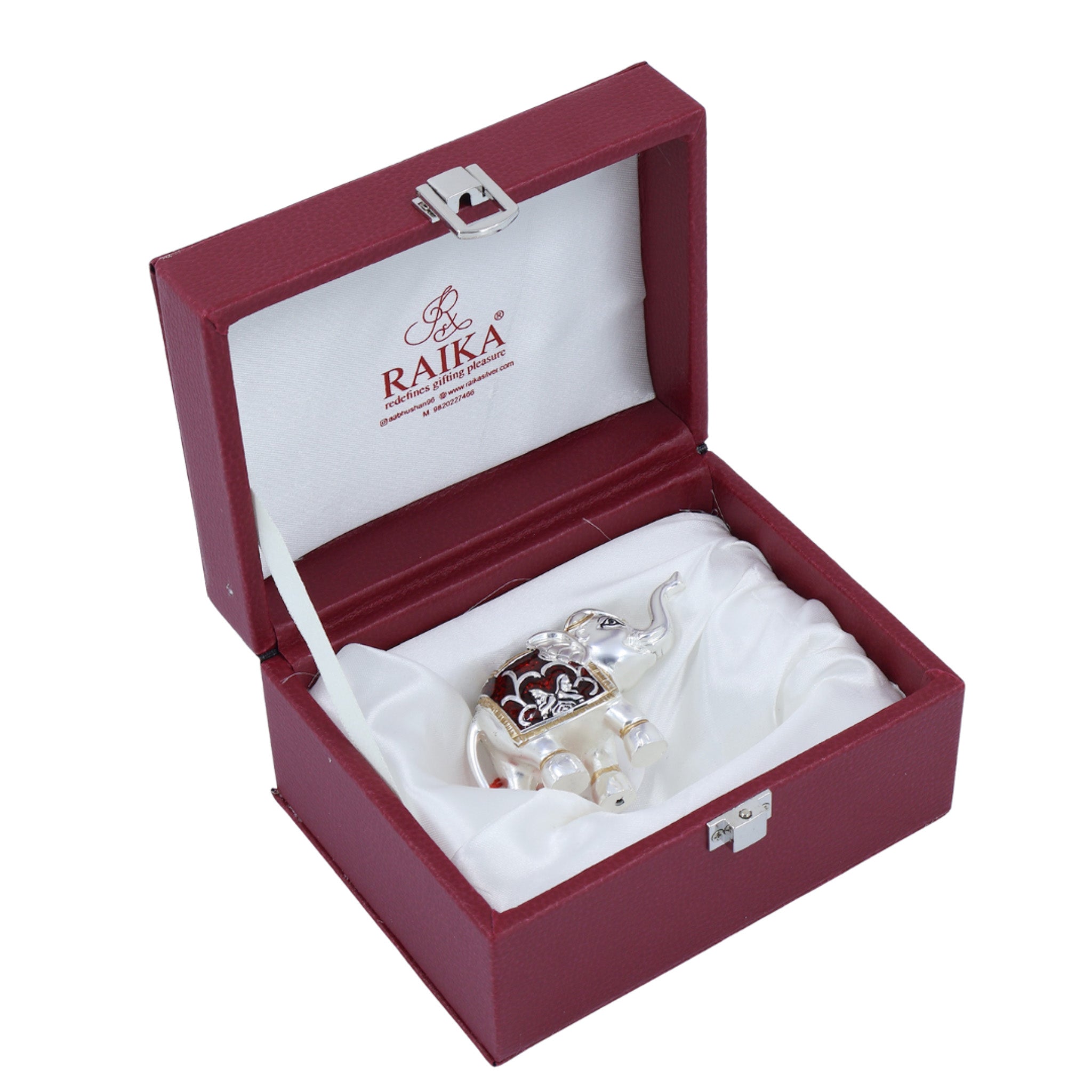RAIKA'S MINI ELEPHANT BRIGHT ANTIQ MATT MAROON MEENA