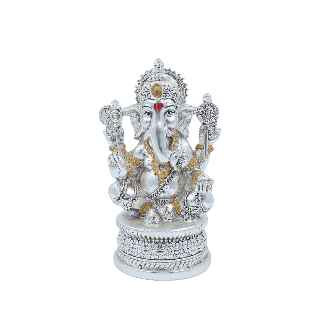 ANTIQ ROUND BASE GANESHA