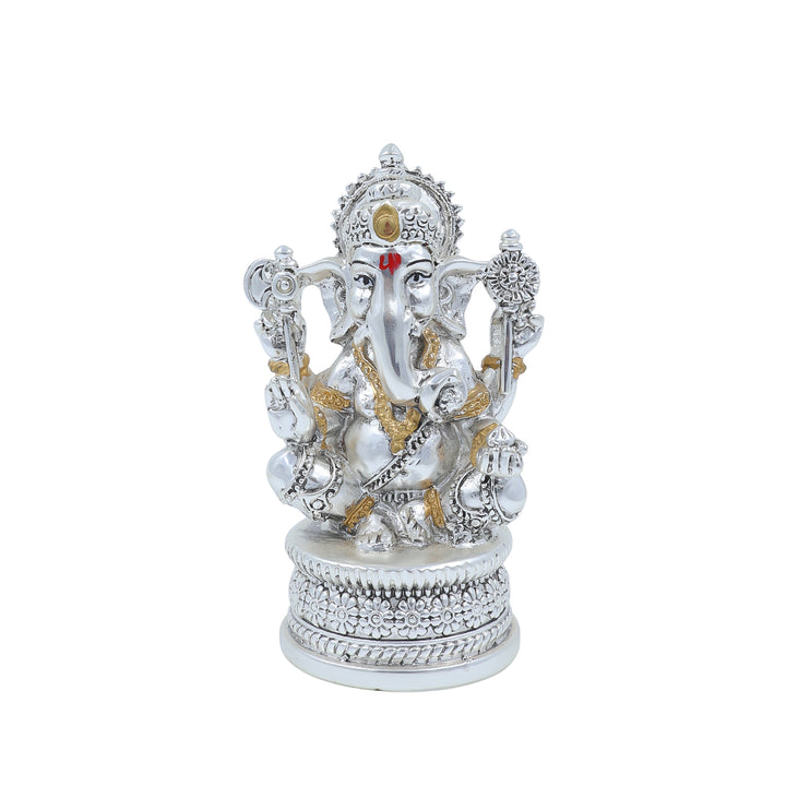 ANTIQ ROUND BASE GANESHA