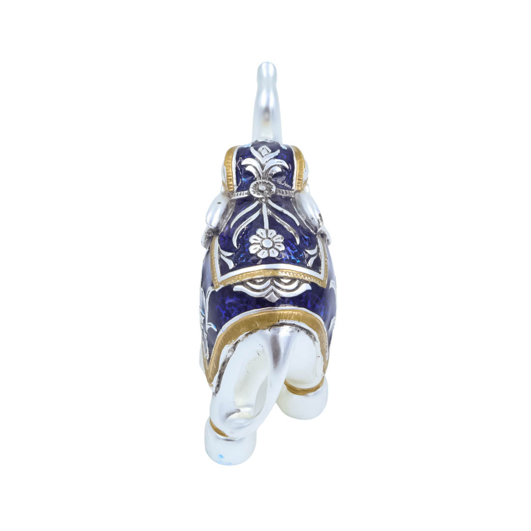 RAIKA'S MINI ELEPHANT BRIGHT ANTIQ MATT BLUE MEENA