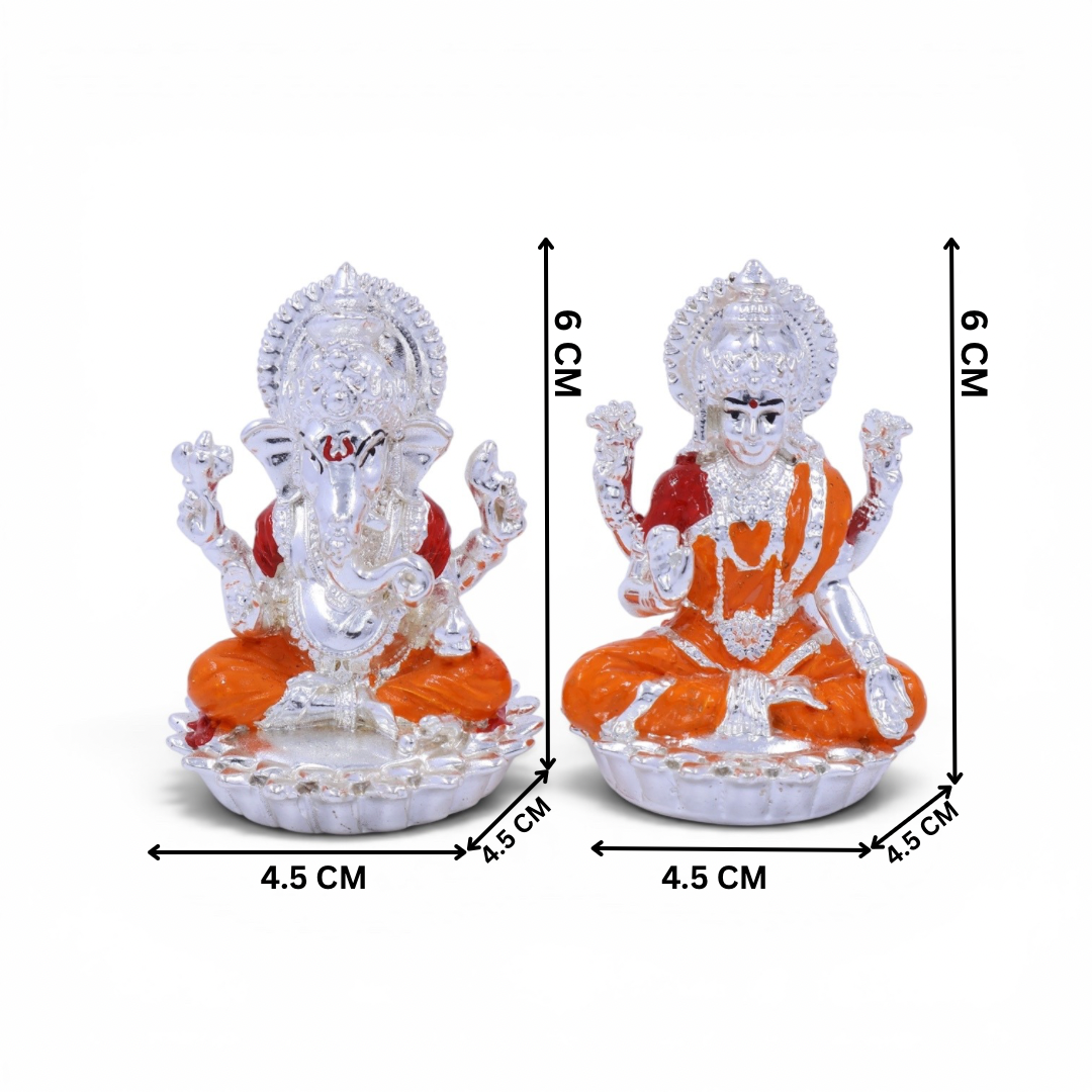 BALL TRAY | SILVER LOTUS GANESHA - LAXMI