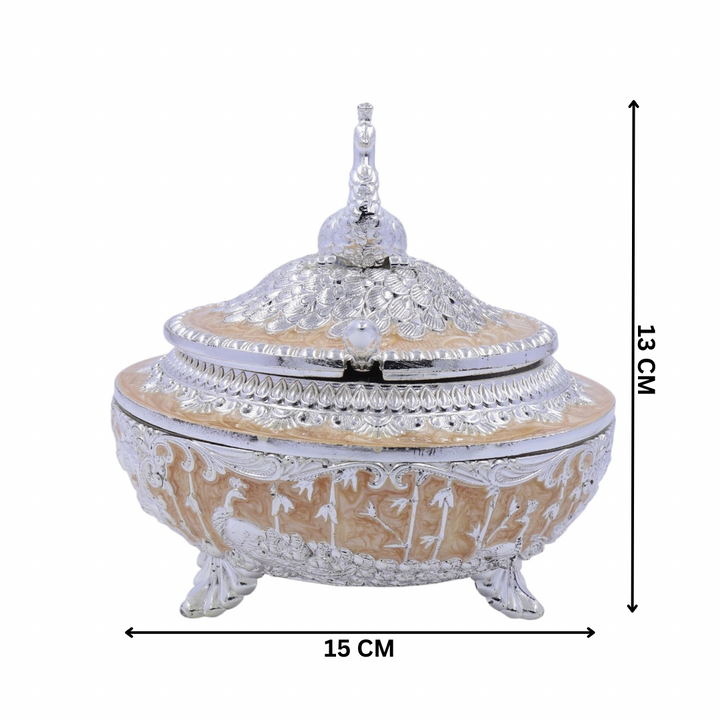 Peacock Sugar Pot Box | PEACH