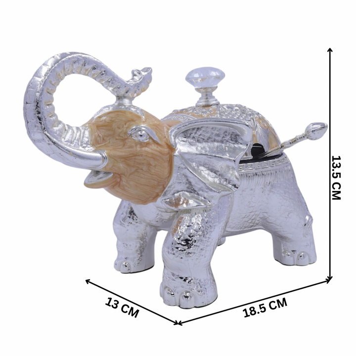 Elephant Sugar Pot Box | Peach