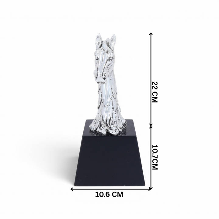 Textured Silver Plated Horse Head Bust | Small