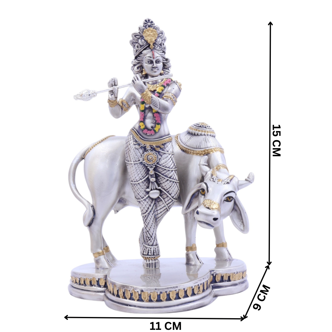 Lord Krishna With Cow Idol