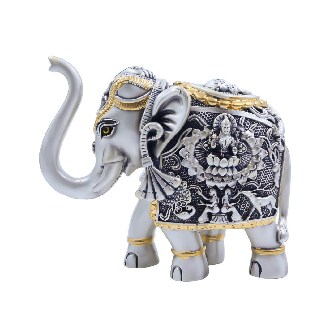 RAIKA'S SHANKH ELEPHANT SILVER ANTIQ EMERY