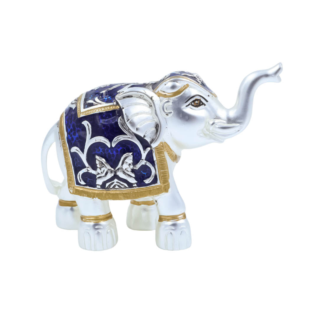RAIKA'S MINI ELEPHANT BRIGHT ANTIQ MATT BLUE MEENA