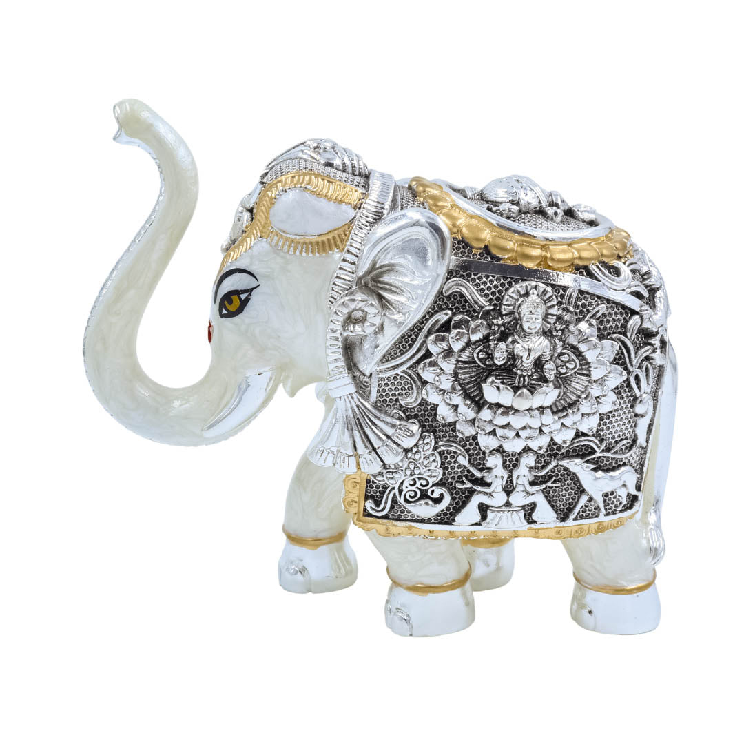 RAIKA'S SHANKH ELEPHANT SILVER BLACK SHINE PEARL BODY