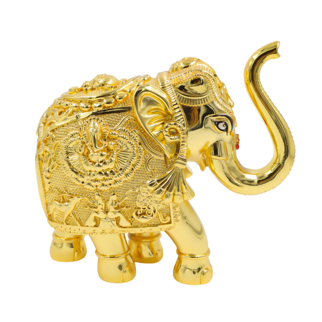RAIKA'S SHANKH ELEPHANT UP GOLD W/P