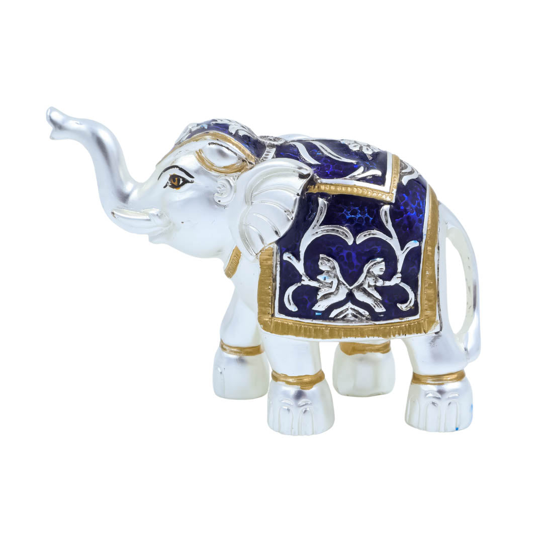 RAIKA'S MINI ELEPHANT BRIGHT ANTIQ MATT BLUE MEENA