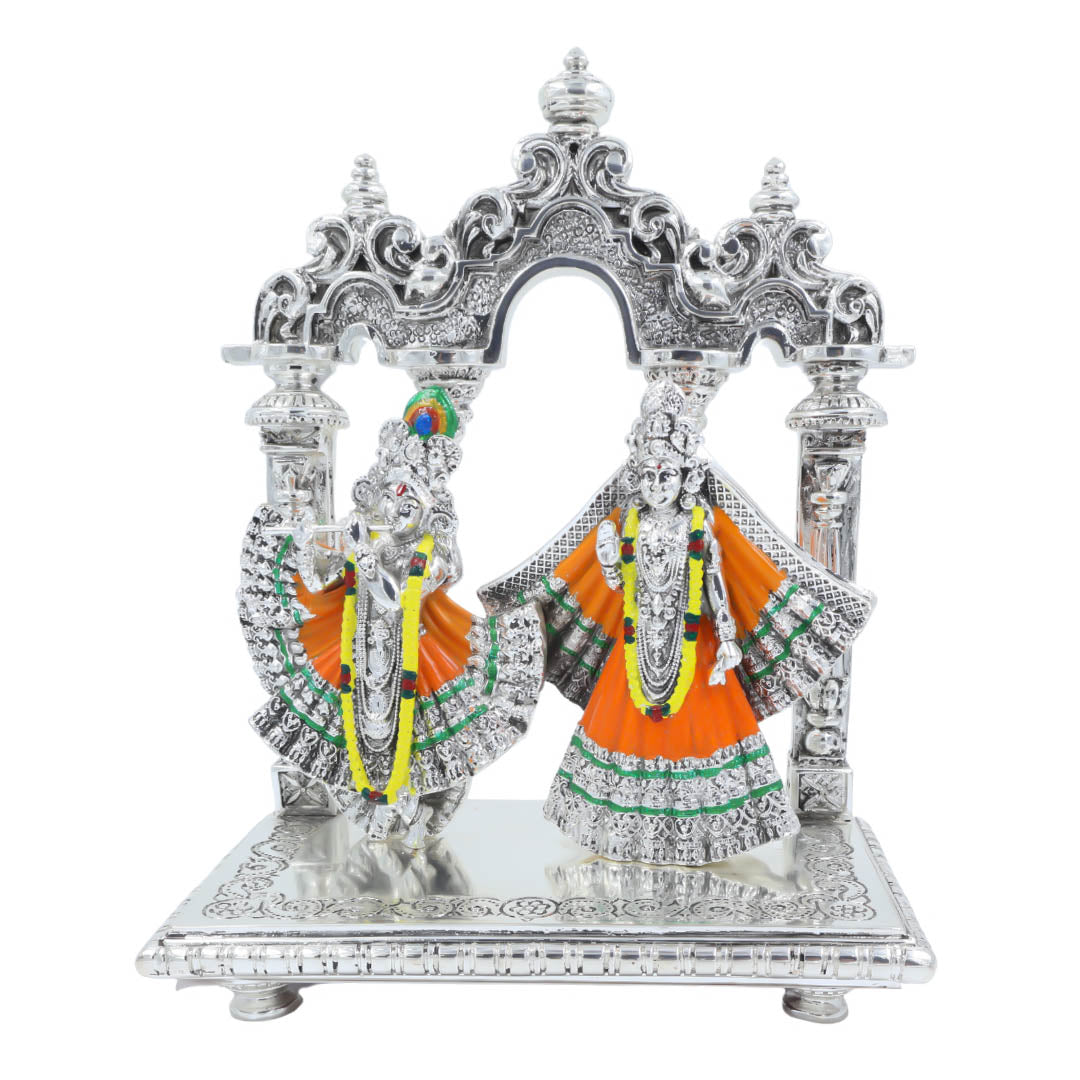 RAIKA'S ISKON RADHE KRISHNA SILVER ANTIQ EMERY