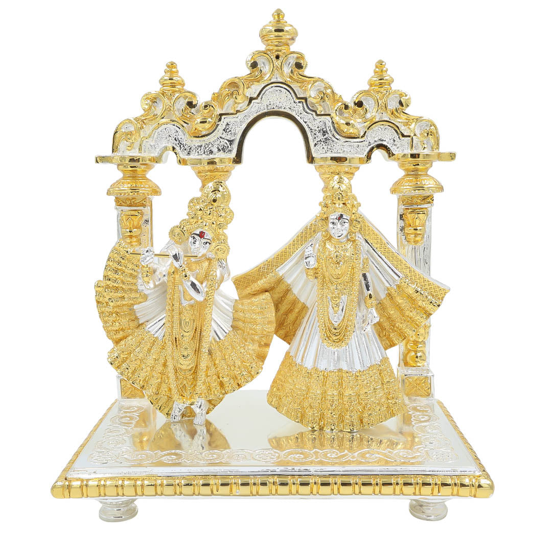 RAIKA'S ISKON RADHE KRISHNA WITH ARCH TWO TONE