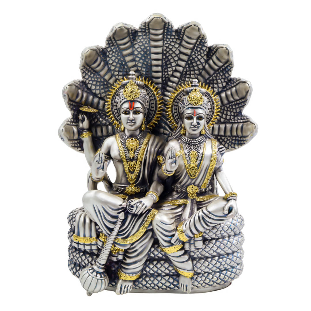 RAIKA'S VISHNU LAXMI ANTIQ EMERY WITH GOLD LEAF