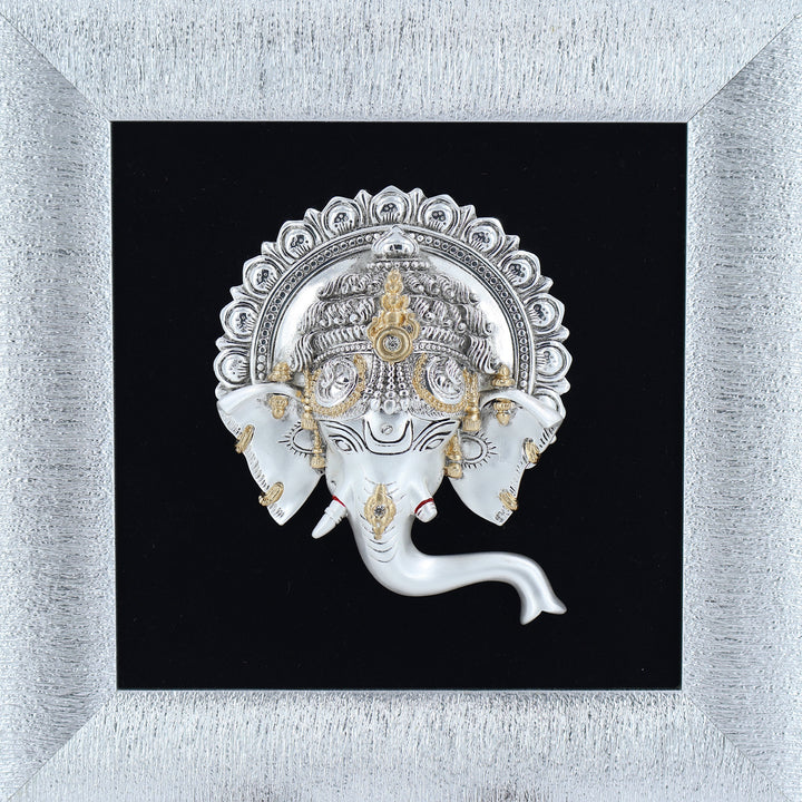 GANESHA SILVER FINISH 3D FRAME