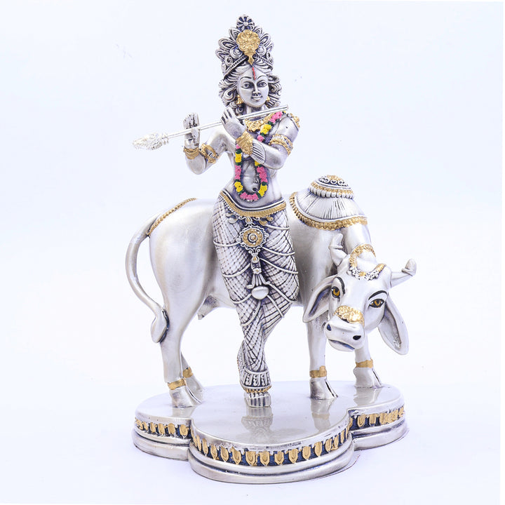 Lord Krishna With Cow Idol