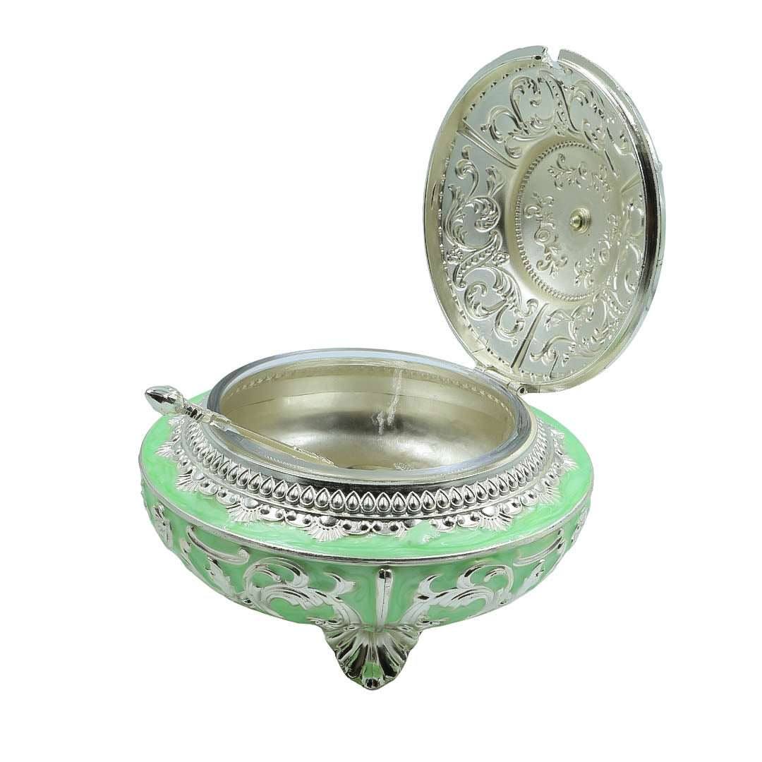 RAIKA'S SUGAR POT WITH MINT GREEN COLOUR