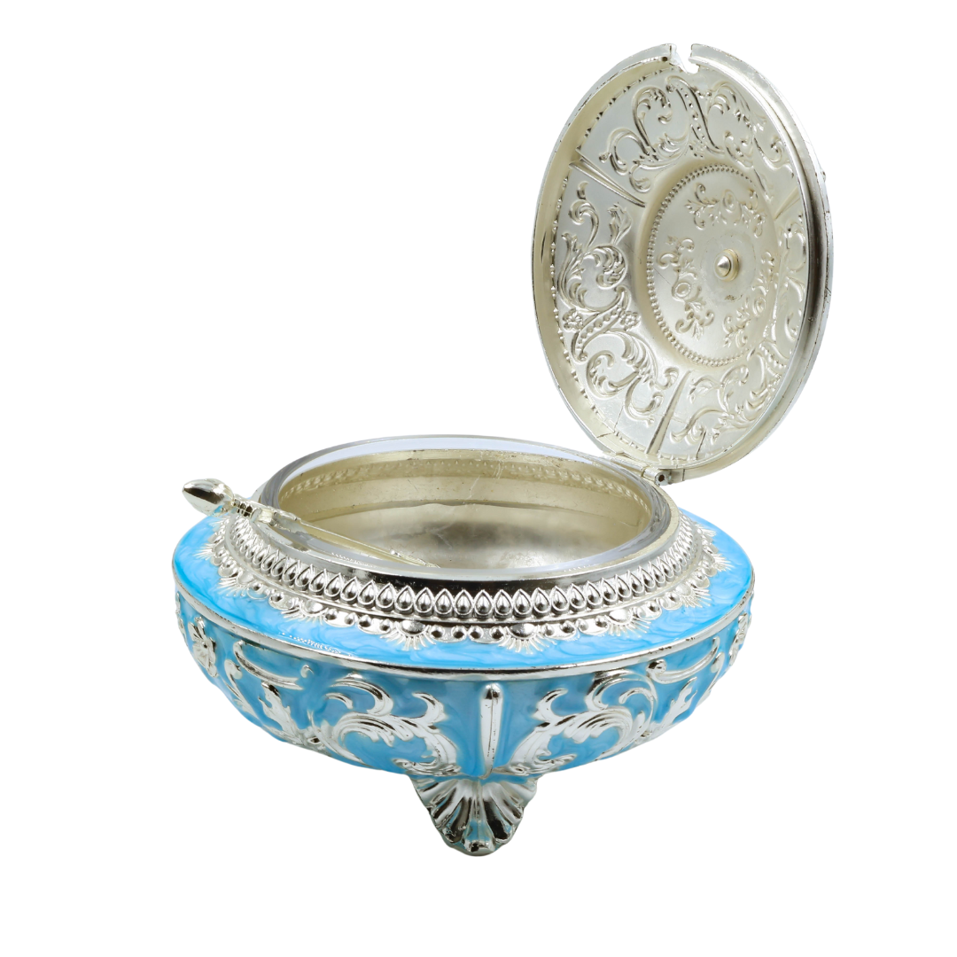 RAIKA'S SUGAR POT WITH BLUE COLOUR