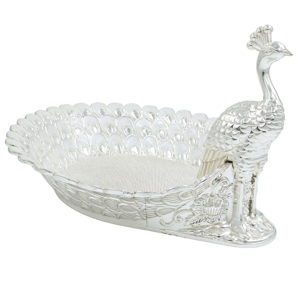 PEACOCK FEATHER TRAY | IVORY