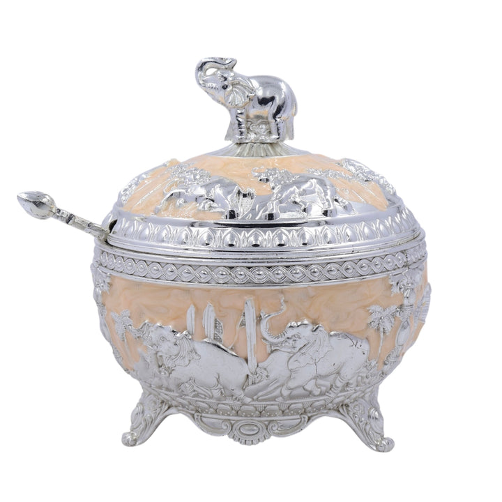 Elephant Sugar Pot Box | Peach