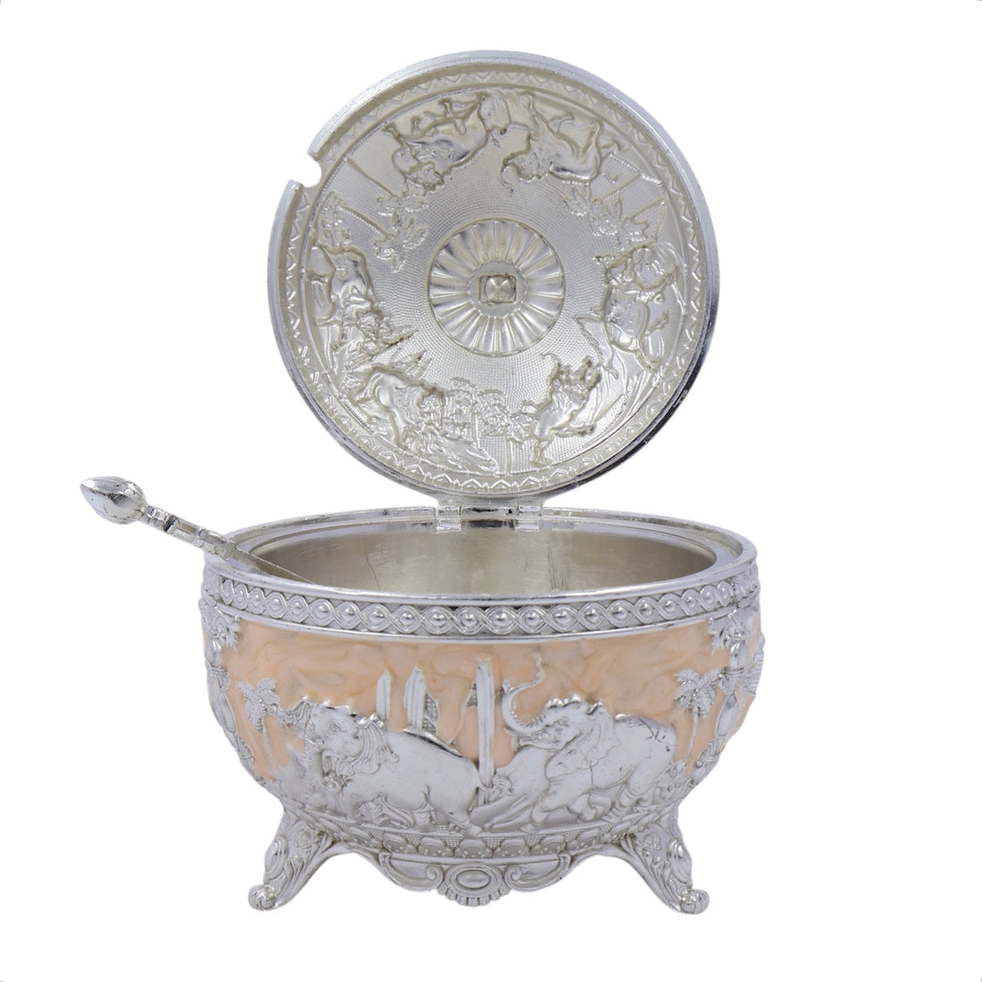 Elephant Sugar Pot Box | Peach