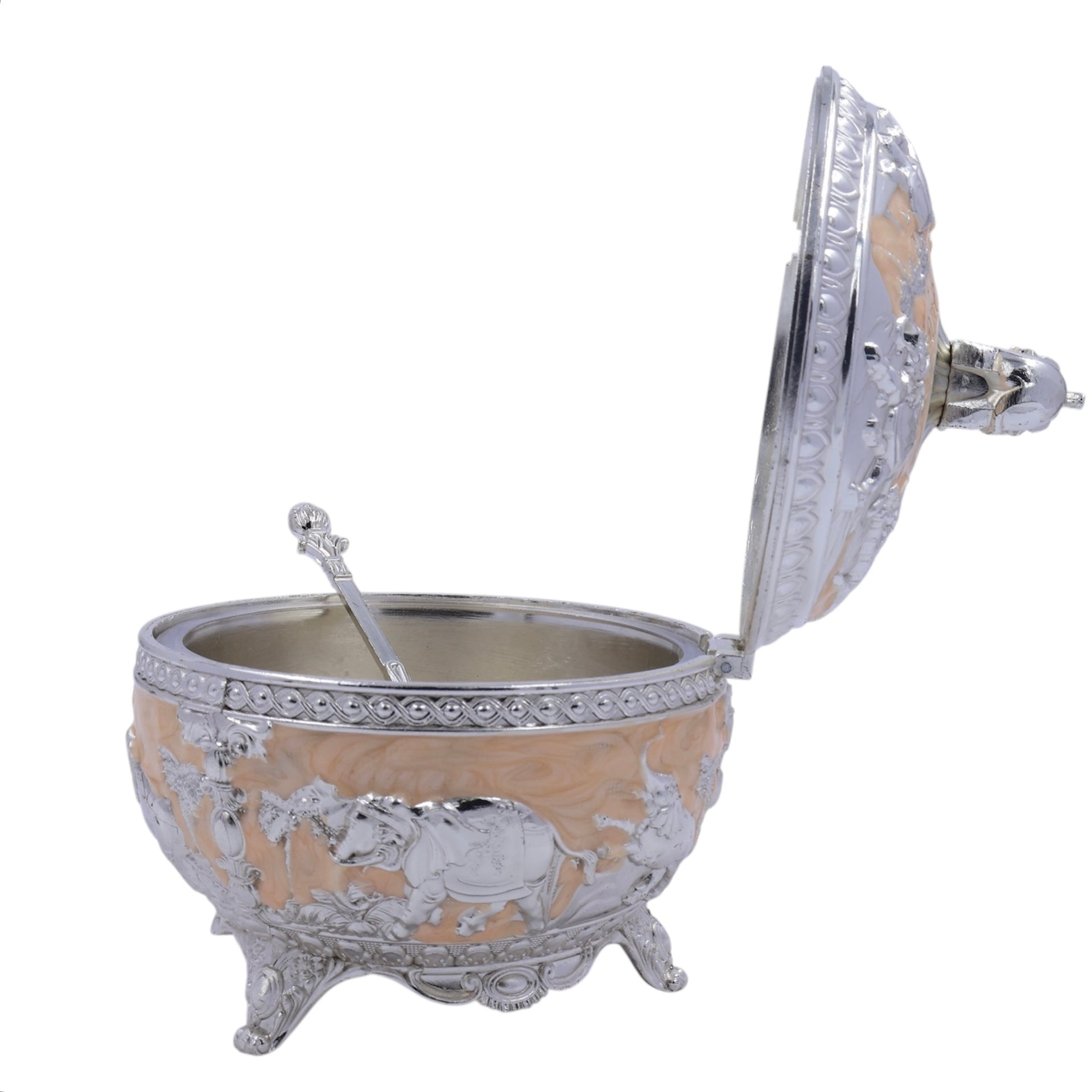 Elephant Sugar Pot Box | Peach