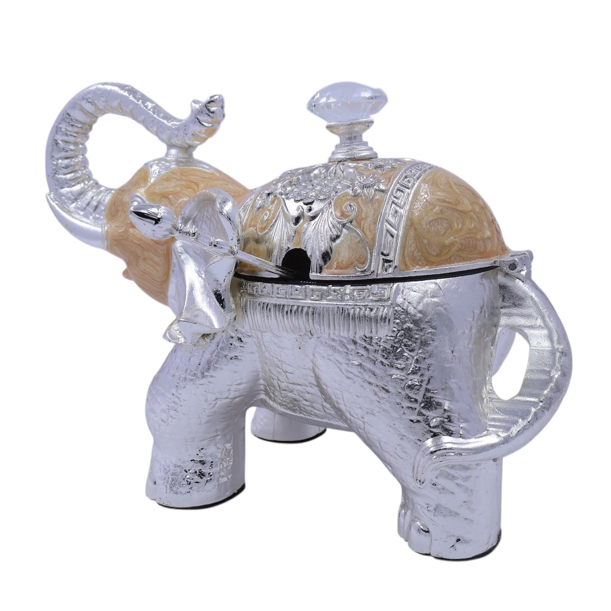 Elephant Sugar Pot Box | Peach