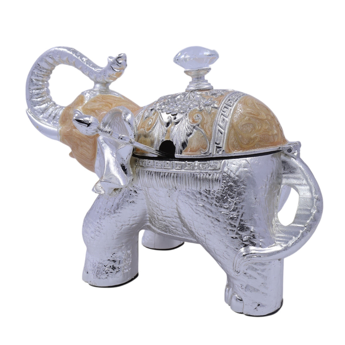 Elephant Sugar Pot Box | Peach