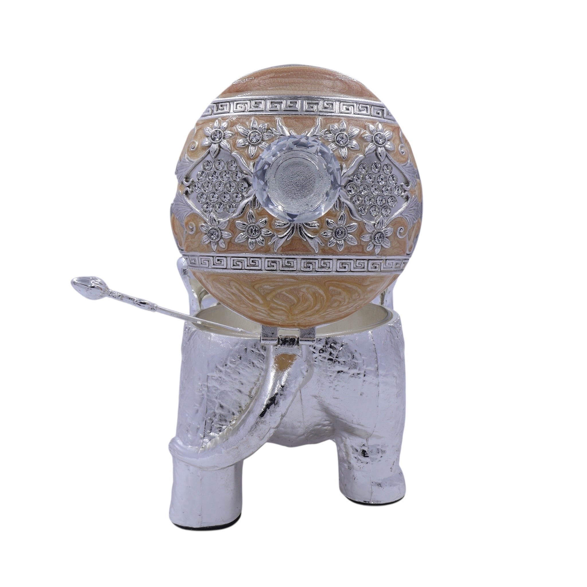 Elephant Sugar Pot Box | Peach