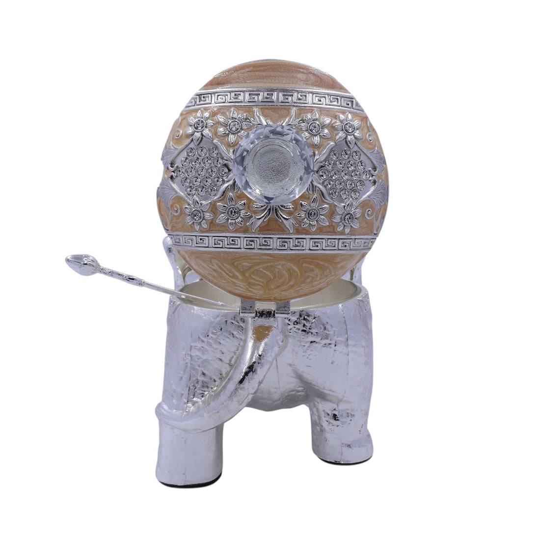 Elephant Sugar Pot Box | Peach