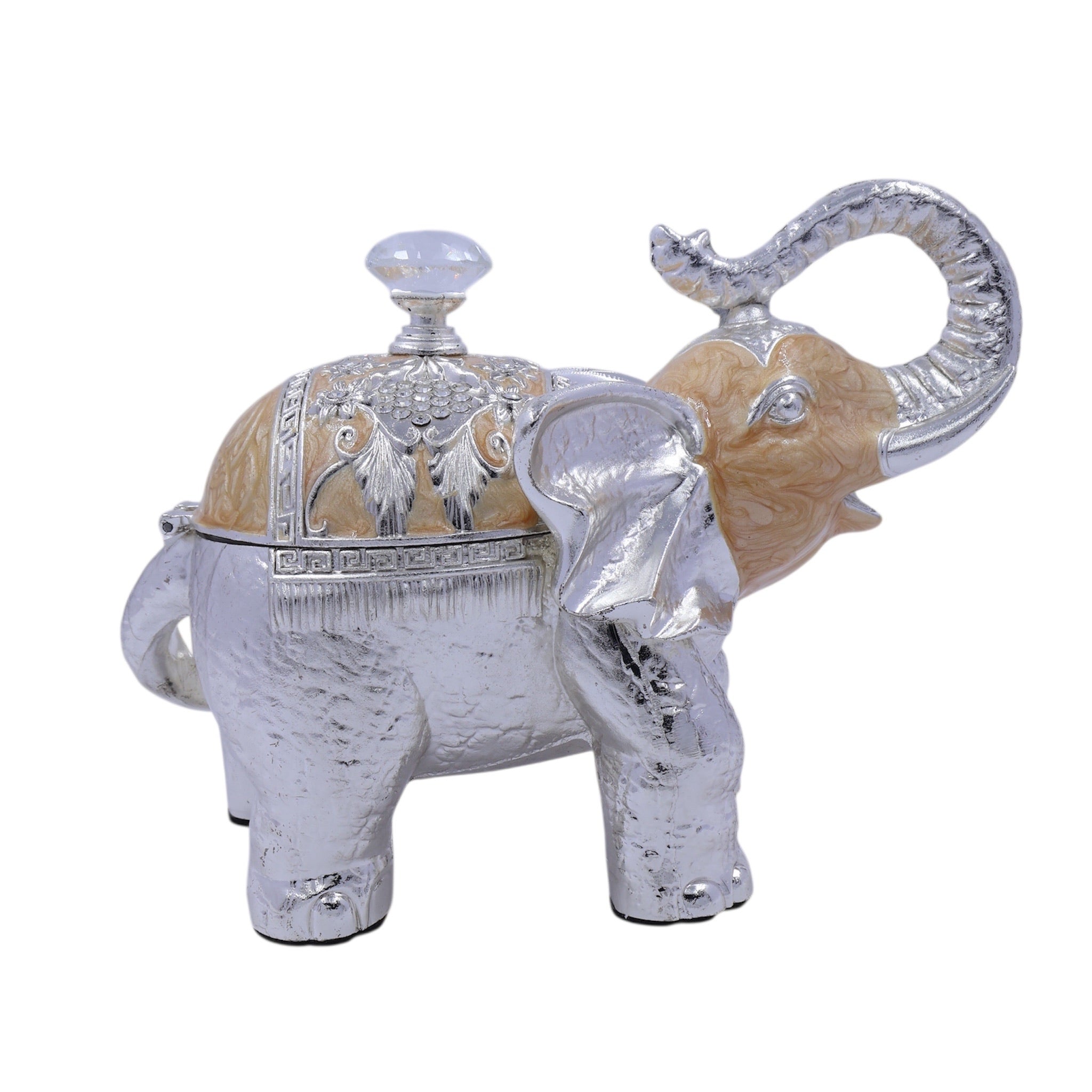 Elephant Sugar Pot Box | Peach