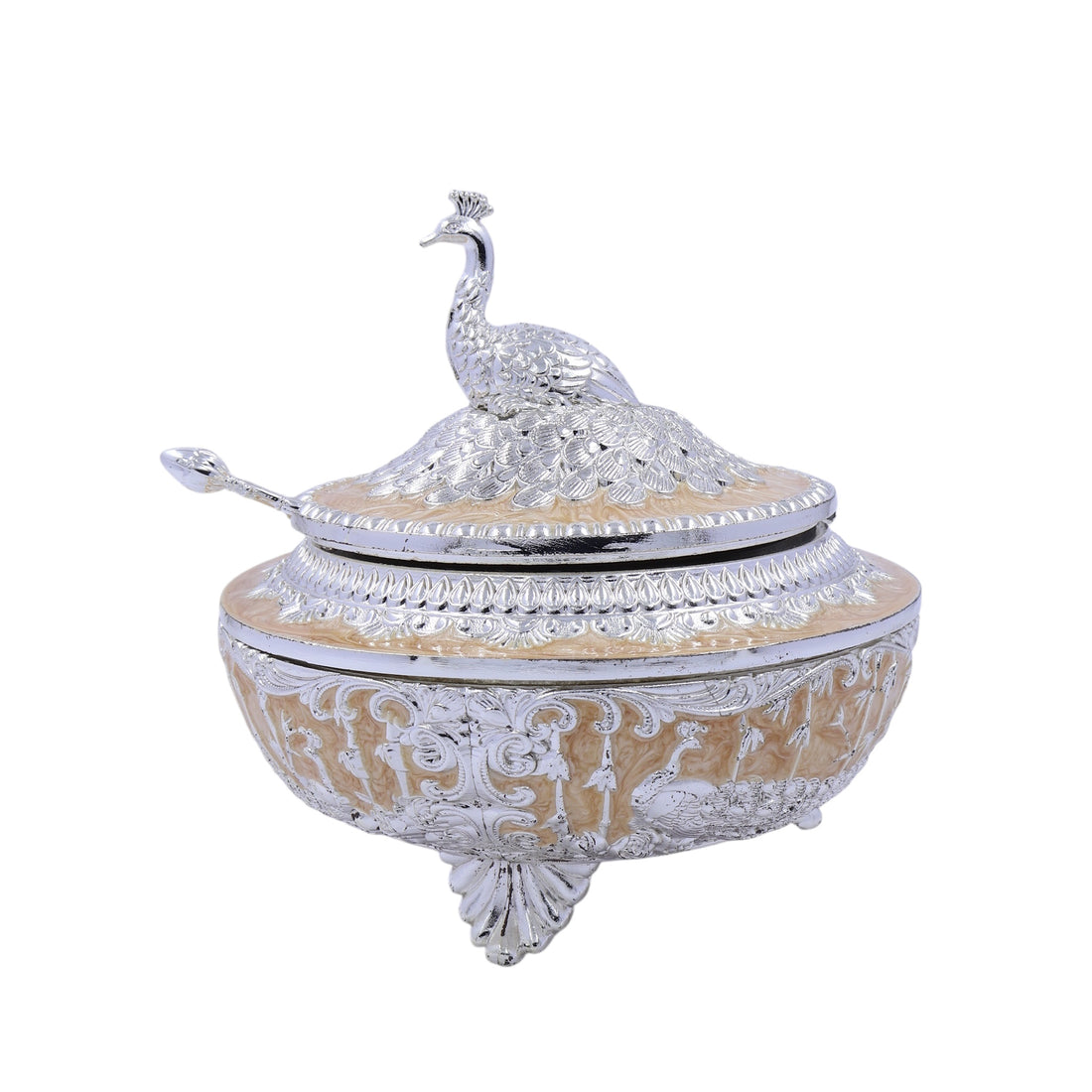 Peacock Sugar Pot Box | PEACH