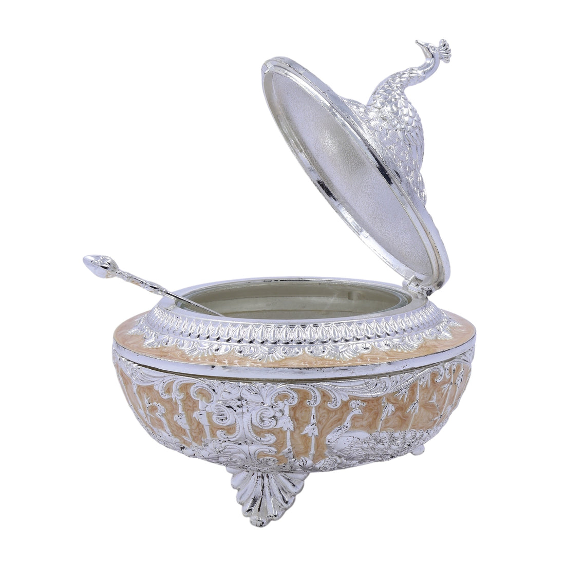 Peacock Sugar Pot Box | PEACH