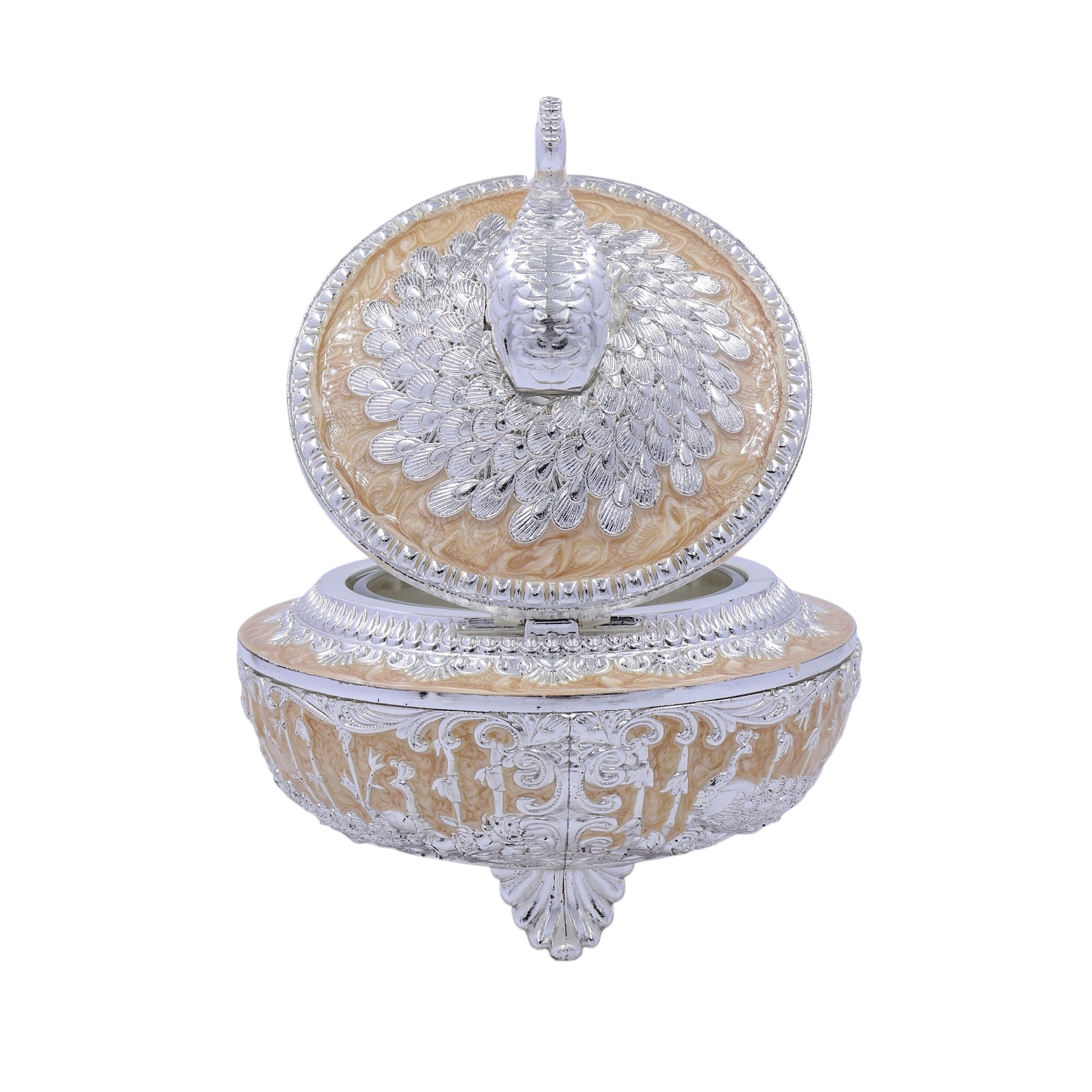 Peacock Sugar Pot Box | PEACH