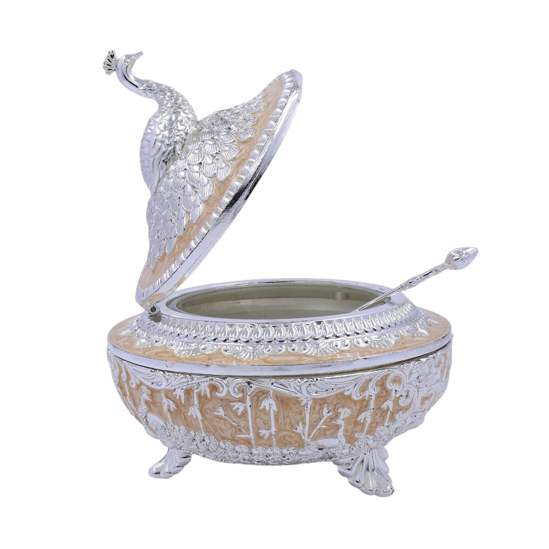 Peacock Sugar Pot Box | PEACH
