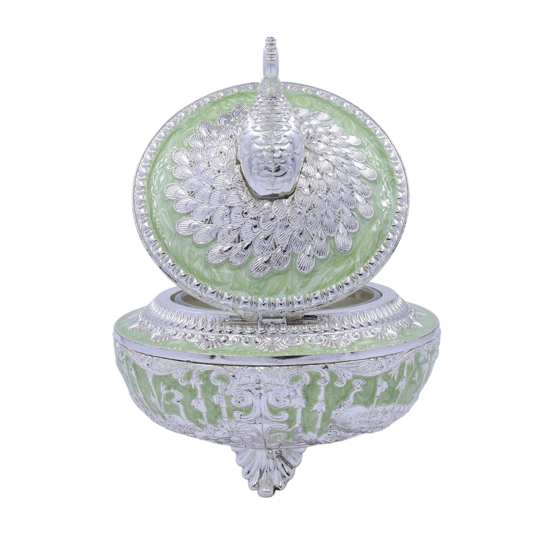 Peacock Sugar Pot Box | Green