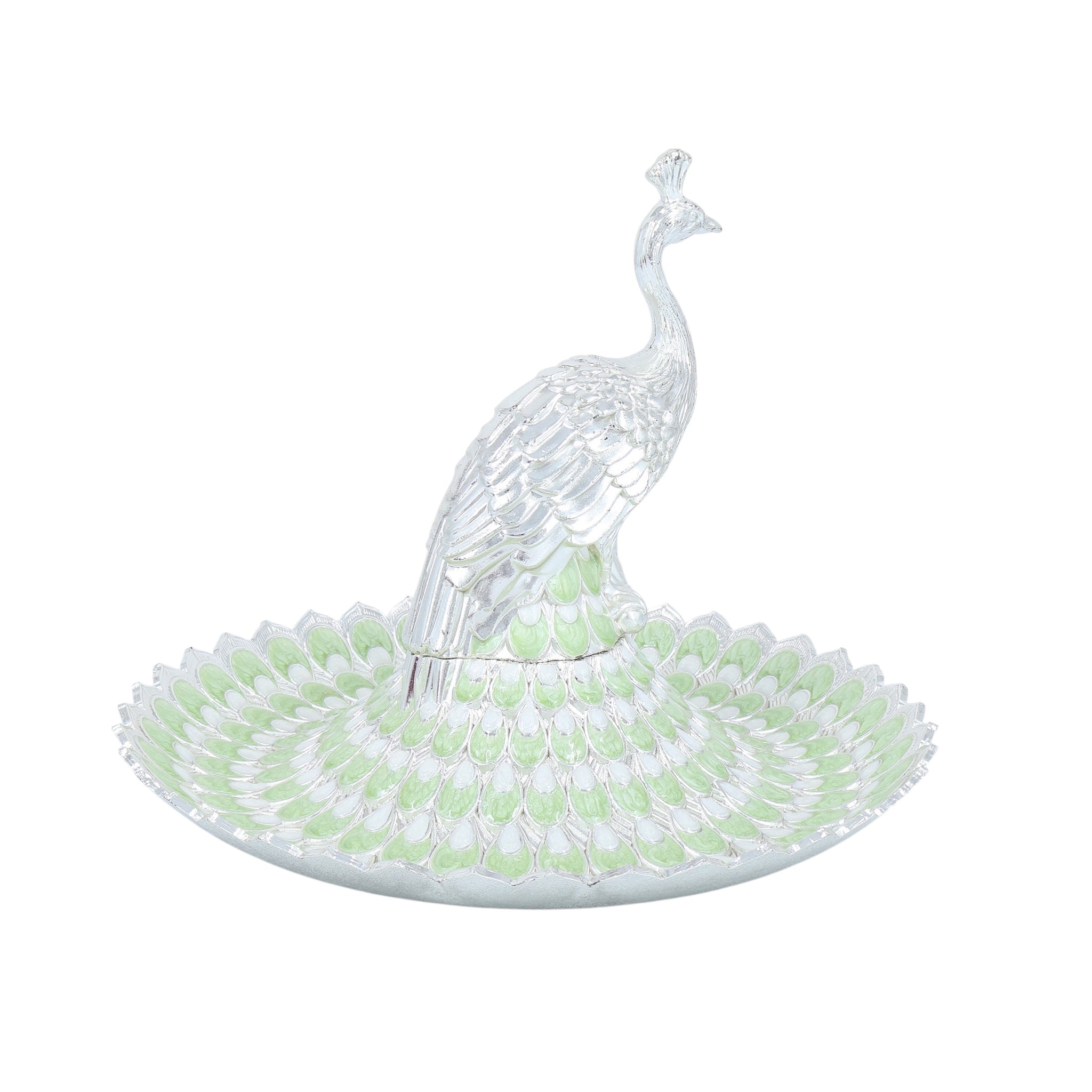 PEACOCK FEATHER TRAY | L MINT